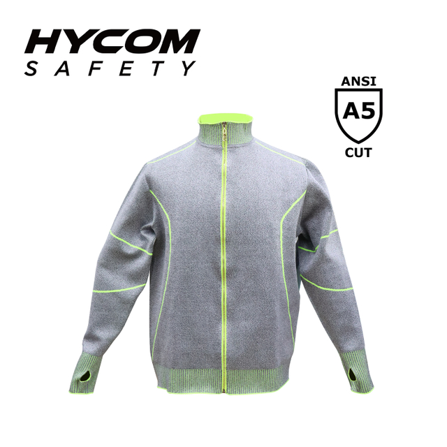 HYCOM ANSI 5 Cut Resistant Clothing with Thumb Hole High Visibility PPE Clothing