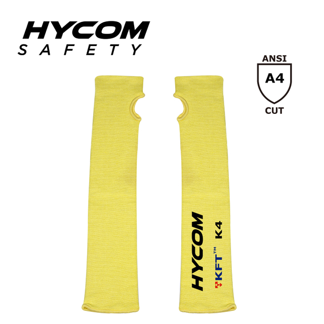 HYCOM Anti Cut Level D Cut Heat Resistant Sleeve Work Safety Sleeves with Thumb Slot