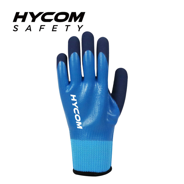 HYCOM 10G Waterproof Acrylic Glove with Foam Latex Coating Fleece Liner Cut Resistant Glove