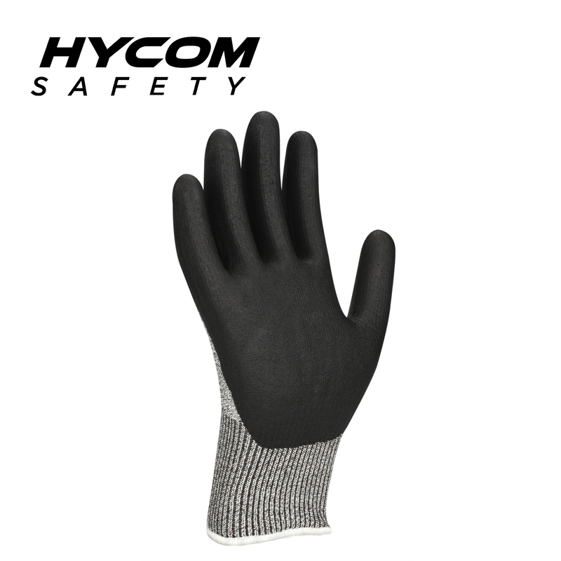 HYCOM Breath-cut 13G ANSI 5 Cut Resistant Glove Coated with Foam Nitrile HPPE Work Gloves