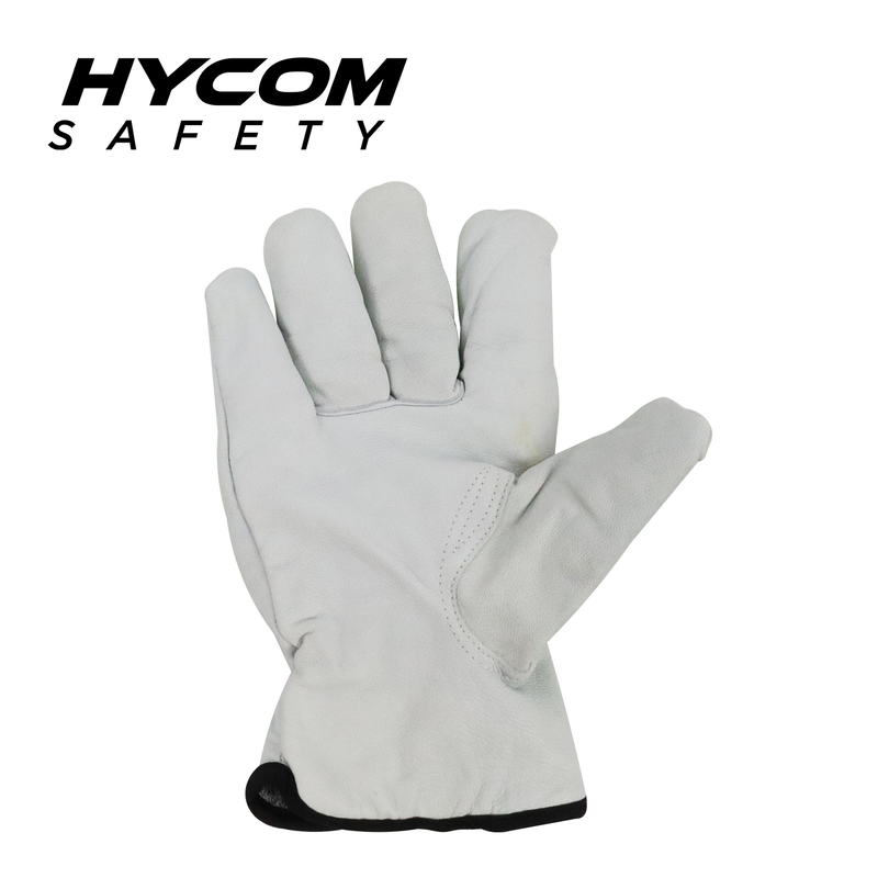 HYCOM ANSI 5 Goat Leather Anti-Collision TPR Gloves Cut Resistant Work Impact Gloves