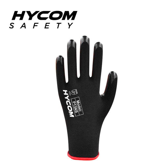 HYCOM 13G Polyester Work Glove with Palm Smooth Nitrile Coating