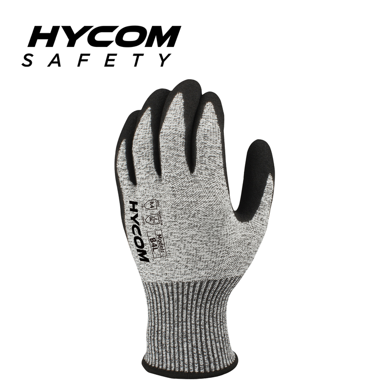 HYCOM Breath-cut 13G ANSI 3 Cut Resistant Glove with Foam Nitrile HPPE Work Gloves