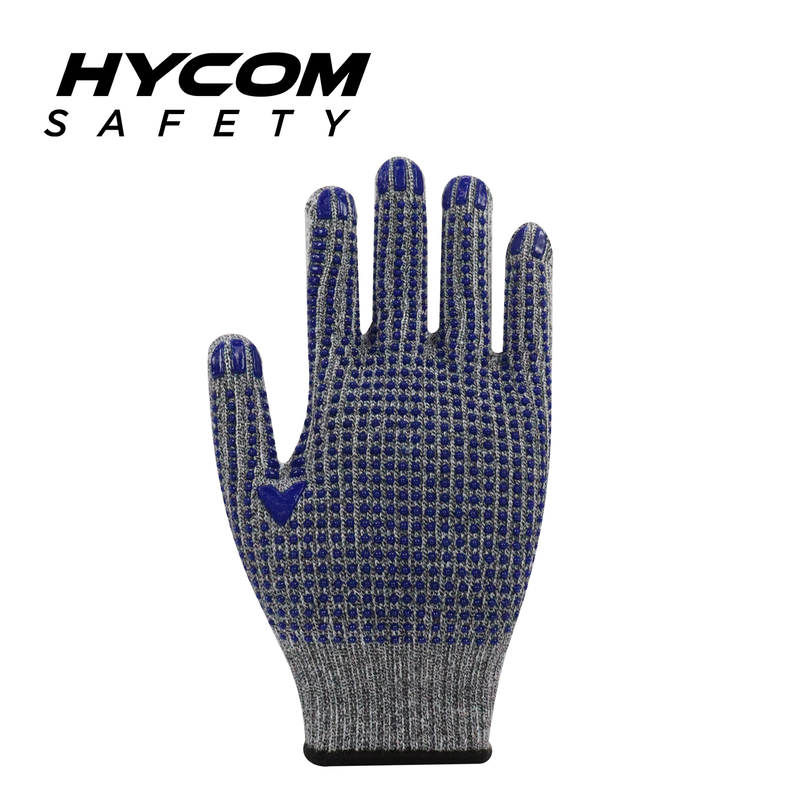 HYCOM Breath-cut 10G ANSI 3 Cut Resistant Glove with Palm PVC Dotted Coating Work Gloves