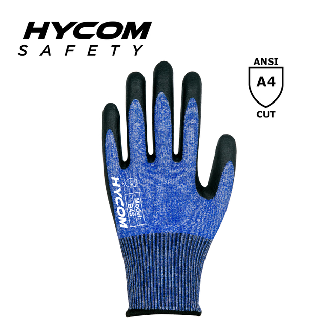 HYCOM Breath-cut 15G ANSI 4 Cut Resistant Glove with PU Coating Ultra Thin Safety Gloves