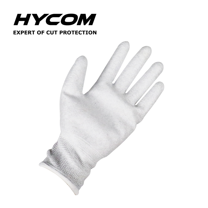 HYCOM 13G Polyester Spandex Glove with PU Coating Anti-static Function Work Glove