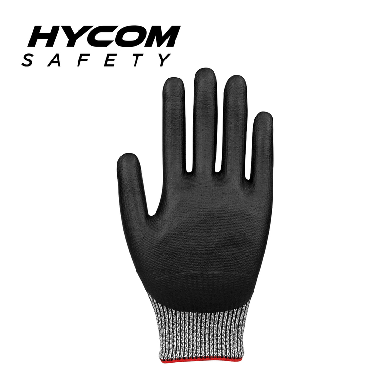 HYCOM Breath-cut 13G ANSI 3 Cut Resistant Glove with Palm Foam nitrile Coating Breathable Hand Feeling PPE Work Gloves