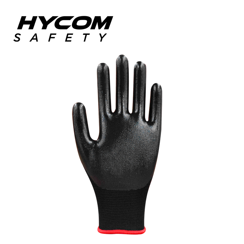 HYCOM 13G Polyester Work Glove with Palm Smooth Nitrile Coating