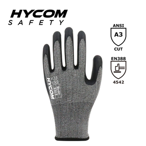 HYCOM Breath-cut 18G Cut Level 5 ANSI 3 Cut Resistant Glove with Foam Nitrile HPPE Work Gloves