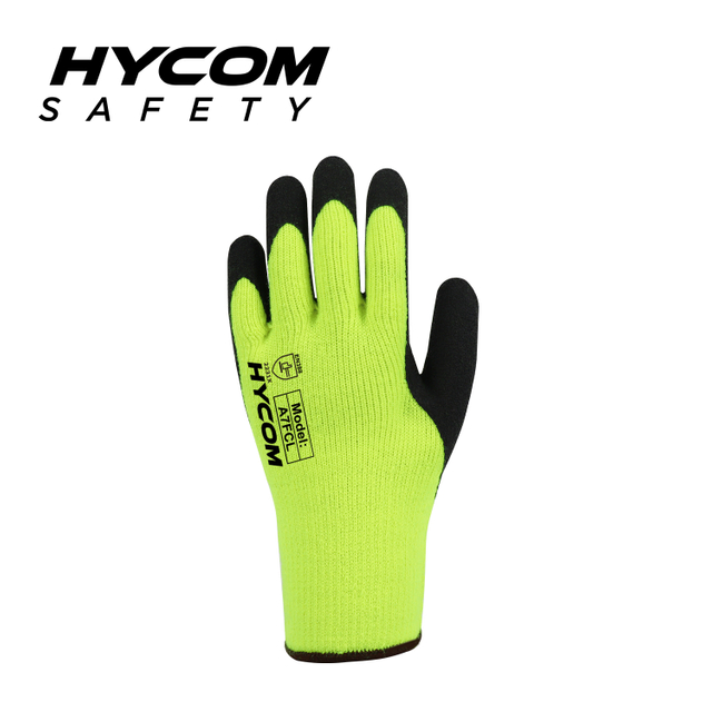 HYCOM 7G Warmer Acrylic Glove with Foam Latex Coating Fleece Liner Thermal Work Glove