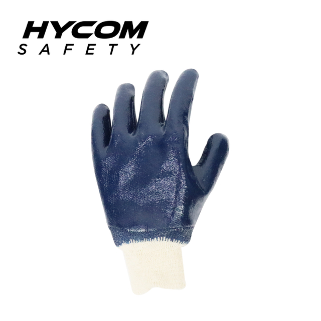 HYCOM Cotton Glove with Nitrile Coating Abrasion Resistance Work Glove