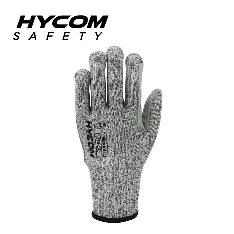 HYCOM 10G ANSI 4 Cut Resistant Glove Plam with Cowhide Leather