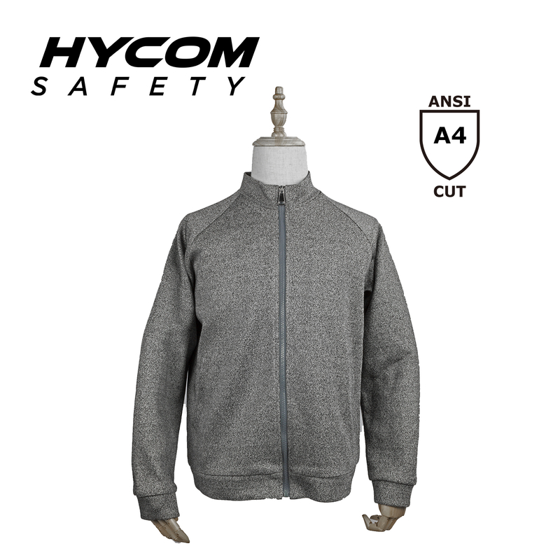 HYCOM ANSI 4 Level 5 cut resistant glass fiber zipper jacket with comfortable linner PPE clothing