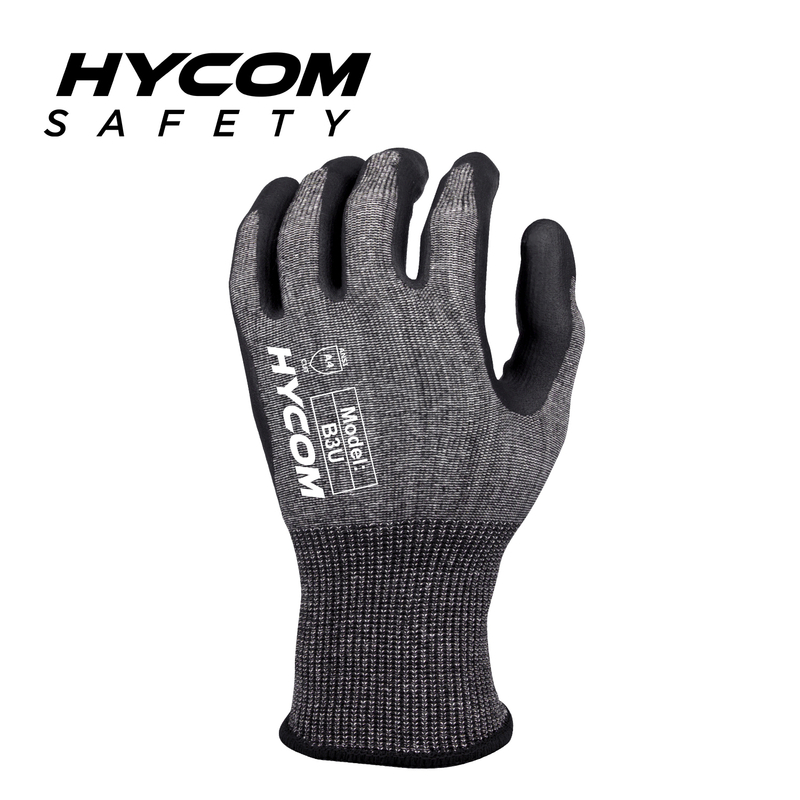 HYCOM Breath-cut 18G ANSI 4 Cut Resistant Glove with Foam Nitrile HPPE Safety Gloves