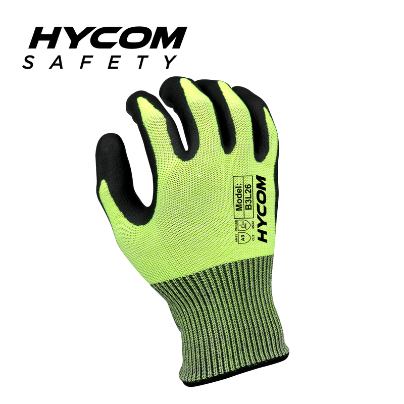 HYCOM Breath-cut 13G Level 5 ANSI 3 Cut Resistant Glove with Foam Nitrile HPPE Work Gloves