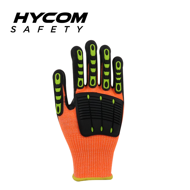 HYCOM Breath-cut ANSI 5 Cut Resistant Glove Coated with Foam Nitrile and Nitrile dots Work Gloves