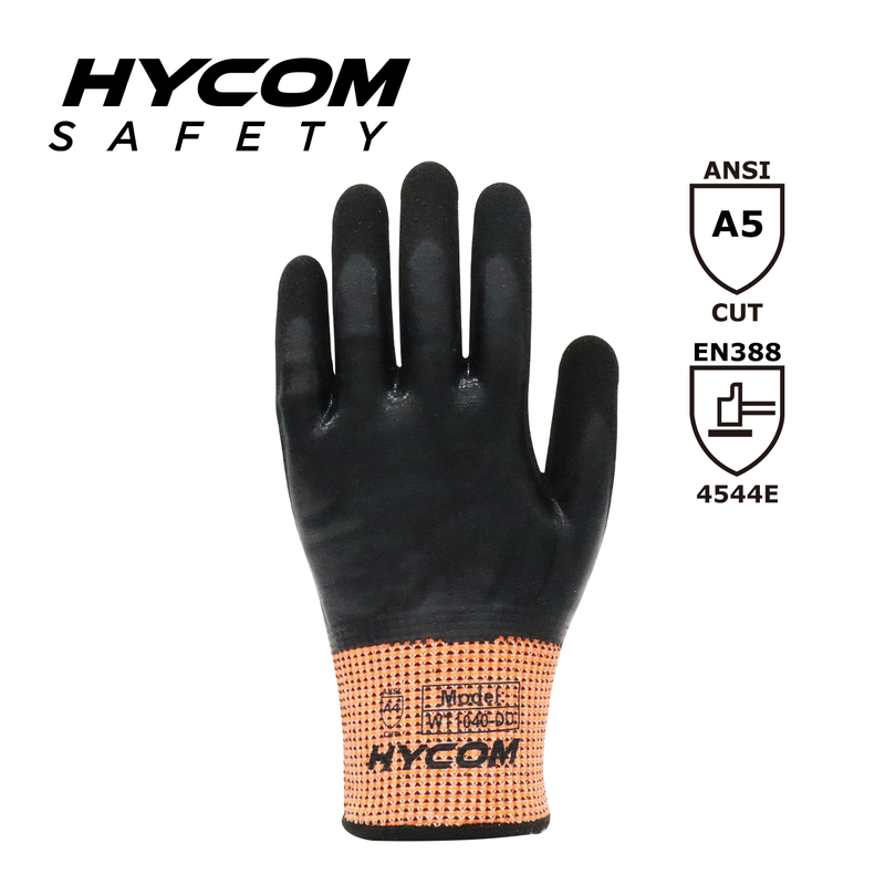 HYCOM 13G Thermal HPPE and 10G Acrylic Fleece Glove Warm ANSI 5 Cut Resistant Glove