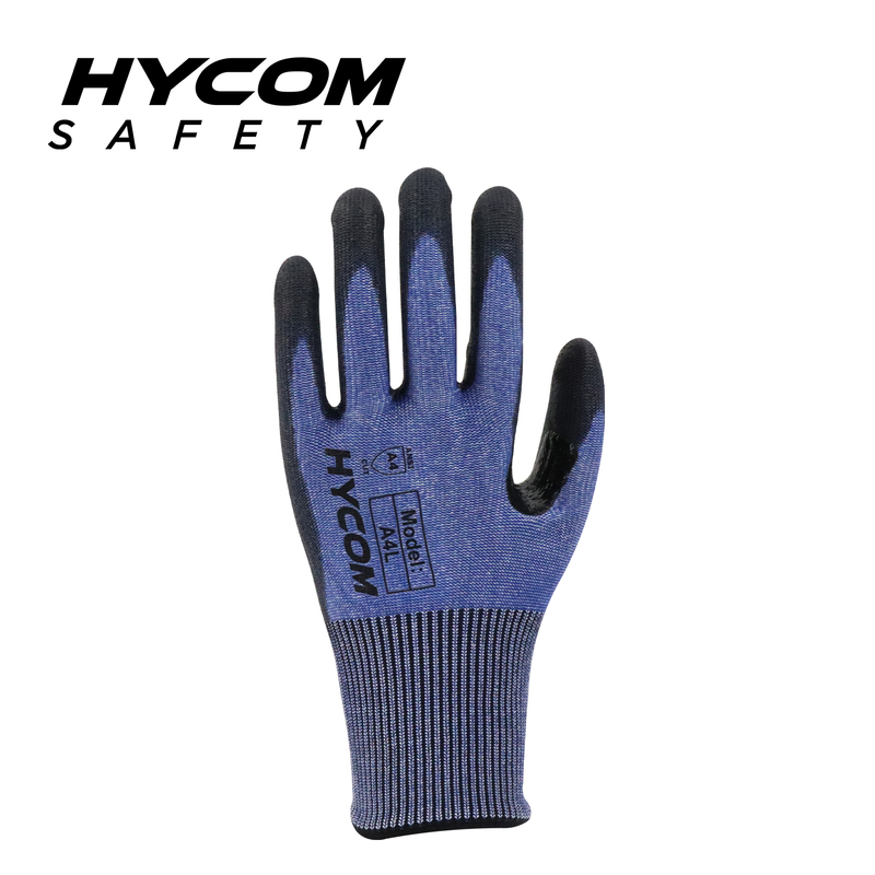 HYCOM 13G ANSI 4cut Resistant Glove with Palm Polyurethane Coating