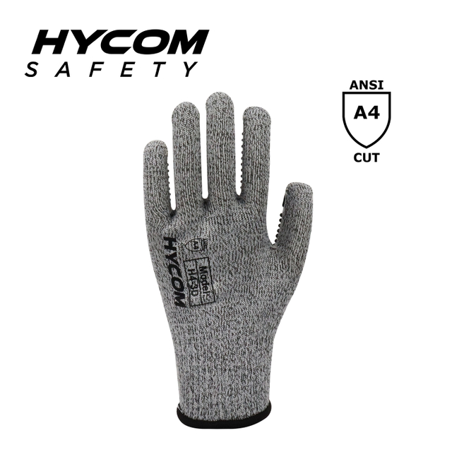 HYCOM 10G ANSI 4 cut resistant glove with PVC dots