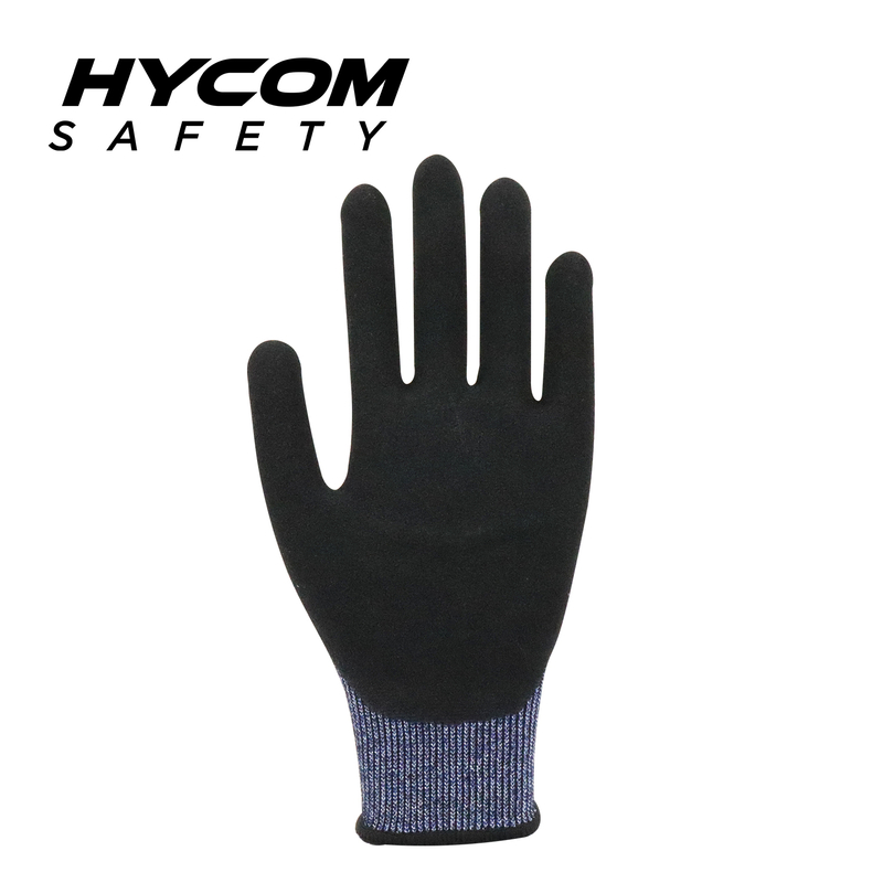 HYCOM 18G ANSI 7 Cut Resistant Glove with Palm Foam Nitrile Coating PPE Gloves