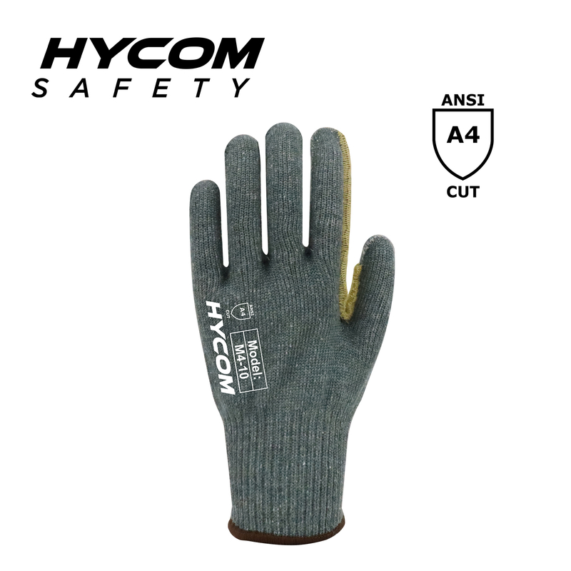 HYCOM 10G ANSI 4 Aramid Cut Resistant Glove Thumb Crotch Reinforced Heat Resistant Gloves