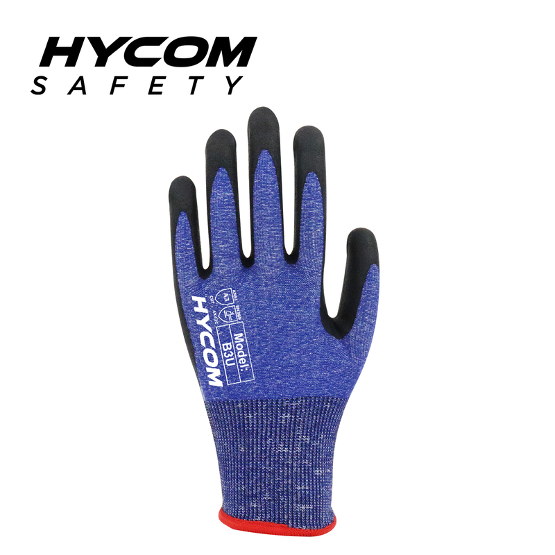 HYCOM Breath-cut 18G ANSI 3 Cut Resistant Glove with Foam Nitrile Coating HPPE Work Gloves