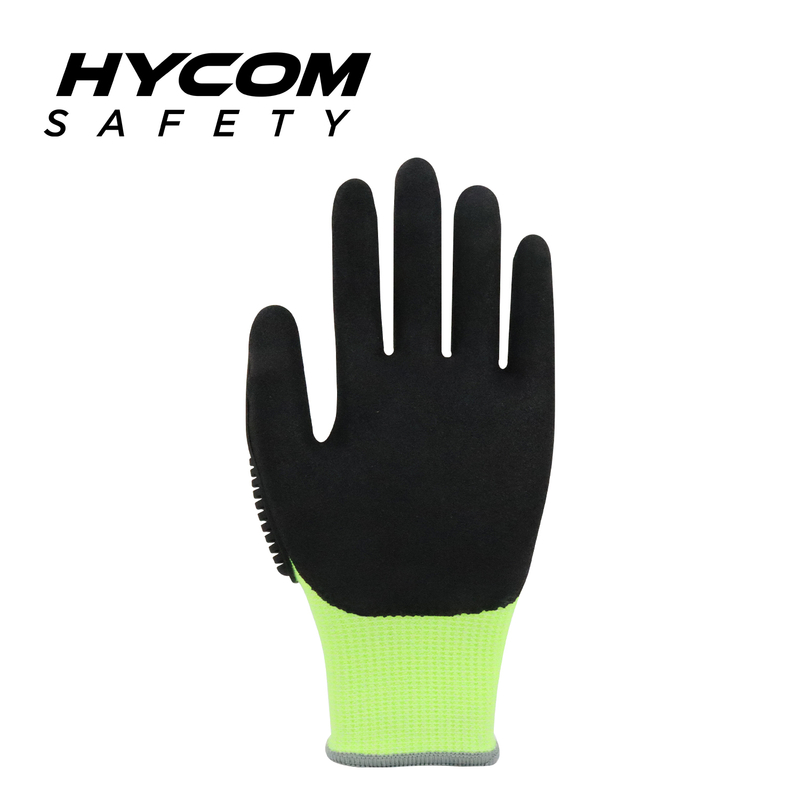 HYCOM Breath-cut ANSI 3 Cut Resistant Glove Coated with Sandy Nitrile TPR Work Gloves