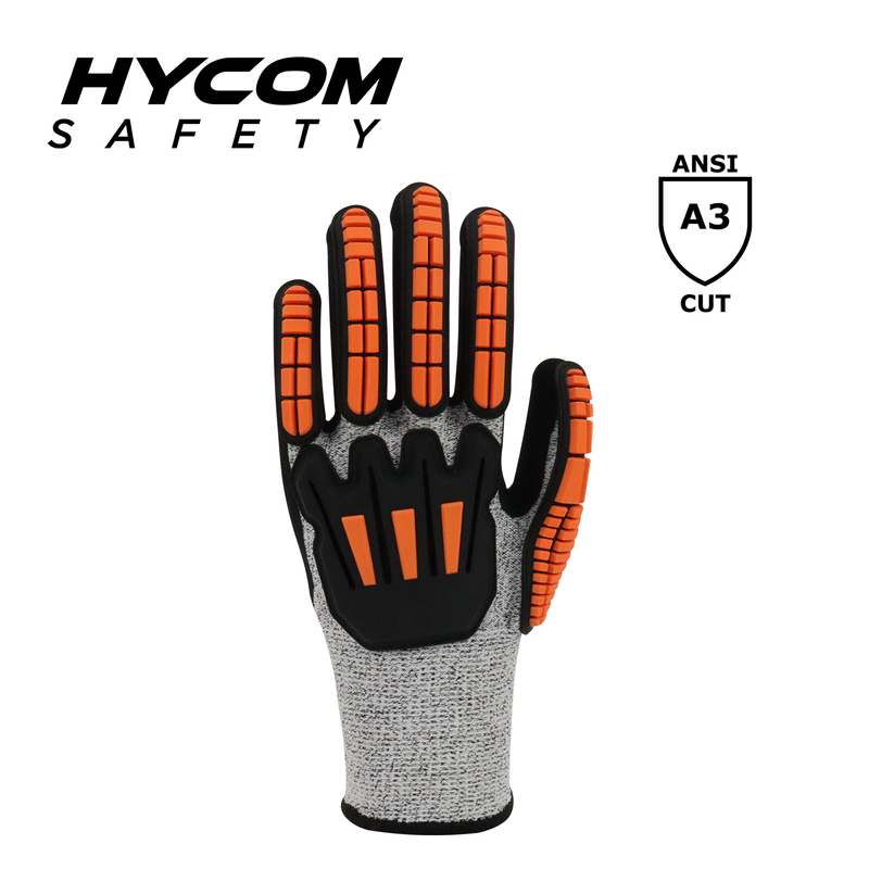 HYCOM Breath-cut ANSI 3 Cut Resistant Glove with Sandy Nitrile Coating HPPE Safety Gloves