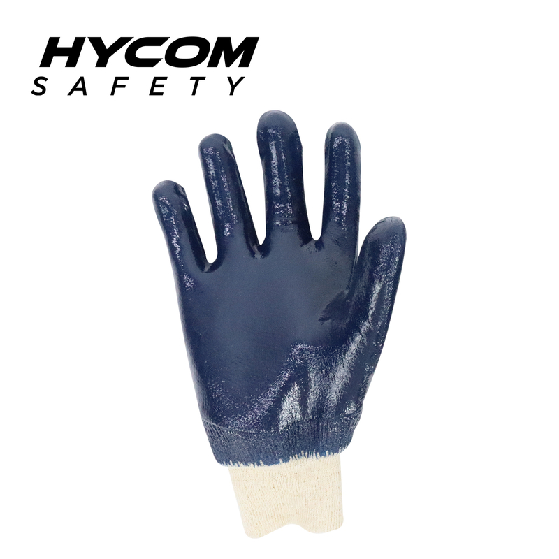 HYCOM Cotton Glove with Nitrile Coating Abrasion Resistance Work Glove