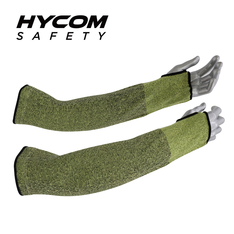 HYCOM Aramid 14 Cut Level 5 Industry Safety Cut Resistant Arm Sleeve with Thumb Slot 