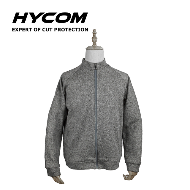 HYCOM ANSI 4 Level 5 cut resistant glass fiber zipper jacket with comfortable linner PPE clothing