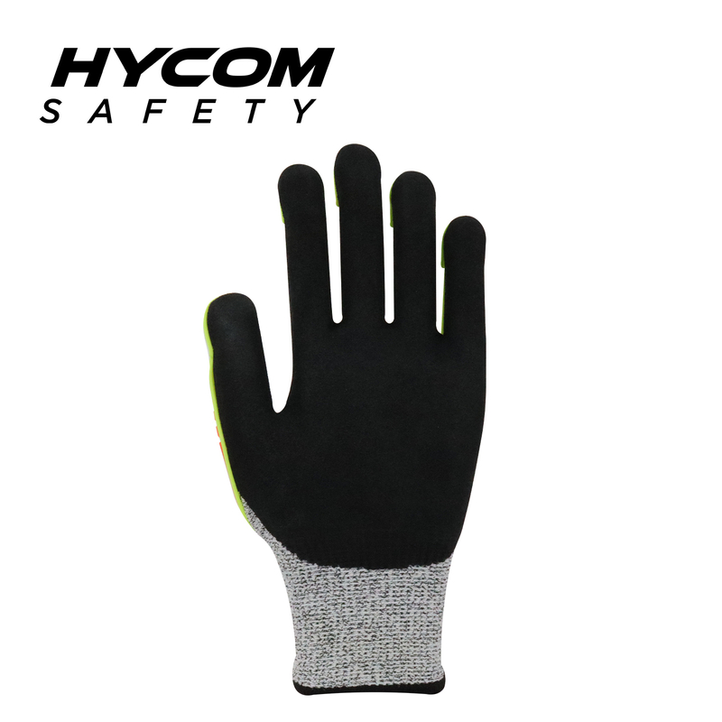 HYCOM Breath-cut ANSI 3 Cut Resistant Glove Coated with Sandy Nitrile HPPE Work Gloves